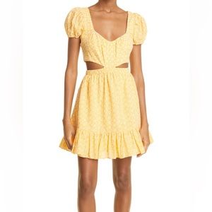 Likely Yellow Isabella Embroidered Eyelet Dress